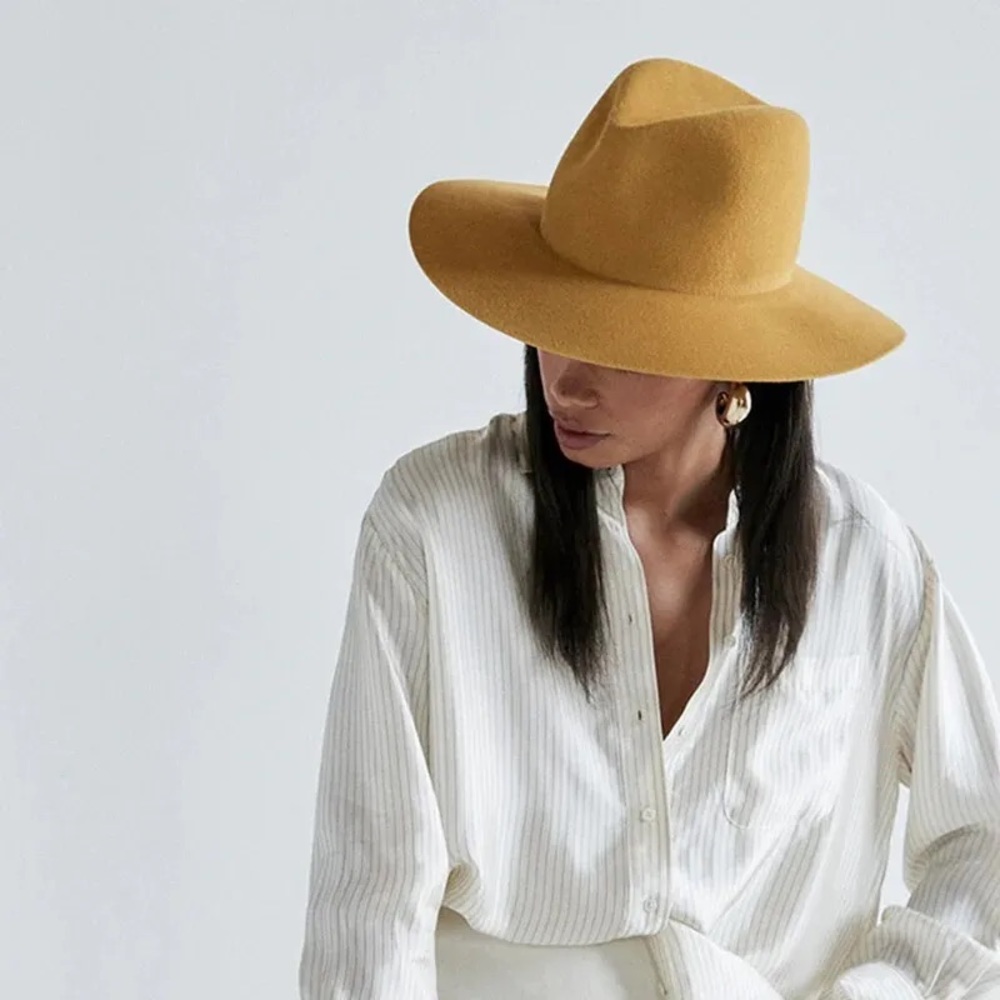 Janessa Leone Mustard Hat